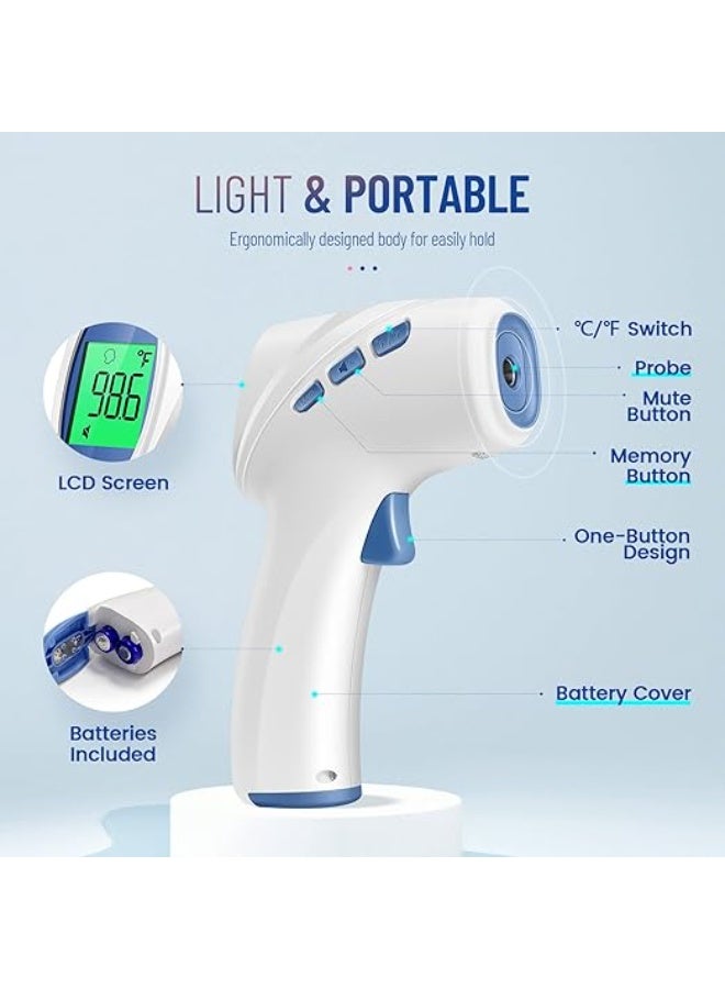 Touchless Forehead & Object Thermometer (2-in-1 Dual-Mode) - Non-Contact Infrared Thermometer with Instant Accurate Results, Fever Alarm & 35 Set Memory - Image 5