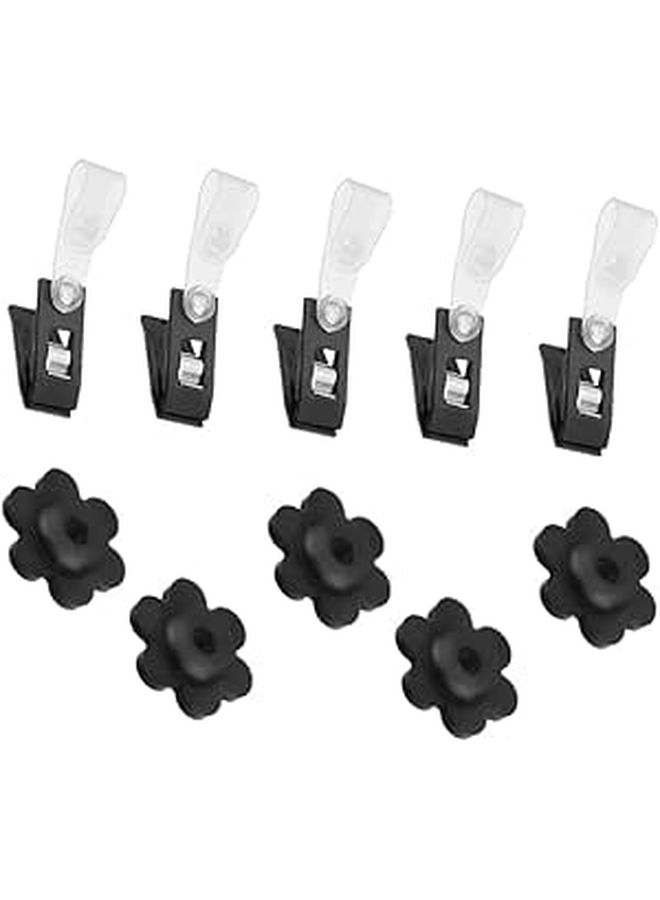 20 Pcs Garden Flag Clips And Windproof Rubber Stops For Yard Banner Fixing Clamps Anti Wind Protection For Outdoor Flagpoles - Image 1