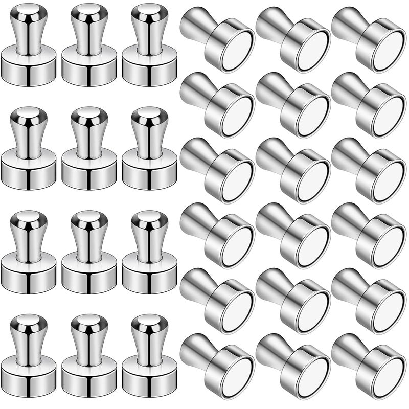 LOVIMAG 30 PCS Metal Magnetic Push Pin Magnets - Practical Fridge, Whiteboard, Office & Map Magnets - Image 1