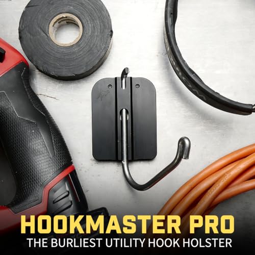 Holstery HookMaster Tool Belt Utility Hook Holster HeavyDuty Steel Swivel Hook Holder All Metal - Image 3