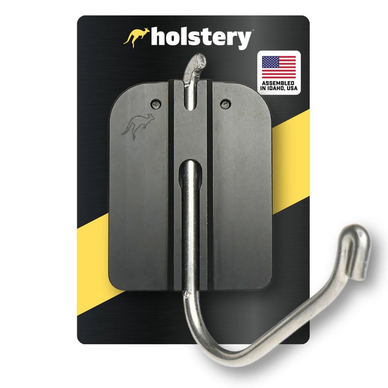 Holstery HookMaster Tool Belt Utility Hook Holster HeavyDuty Steel Swivel Hook Holder All Metal - Image 2