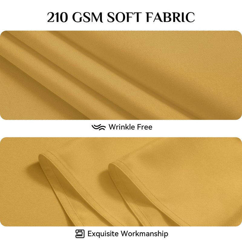 Softalker Rectangle Tablecloth  Waterproof & Stain Resistant Table Cloths Wrinkle Free Fabric Washable 210GSM Polyester Table Cover for Dining/Party/Outdoor - 60 x 102 inch Gold - Image 5