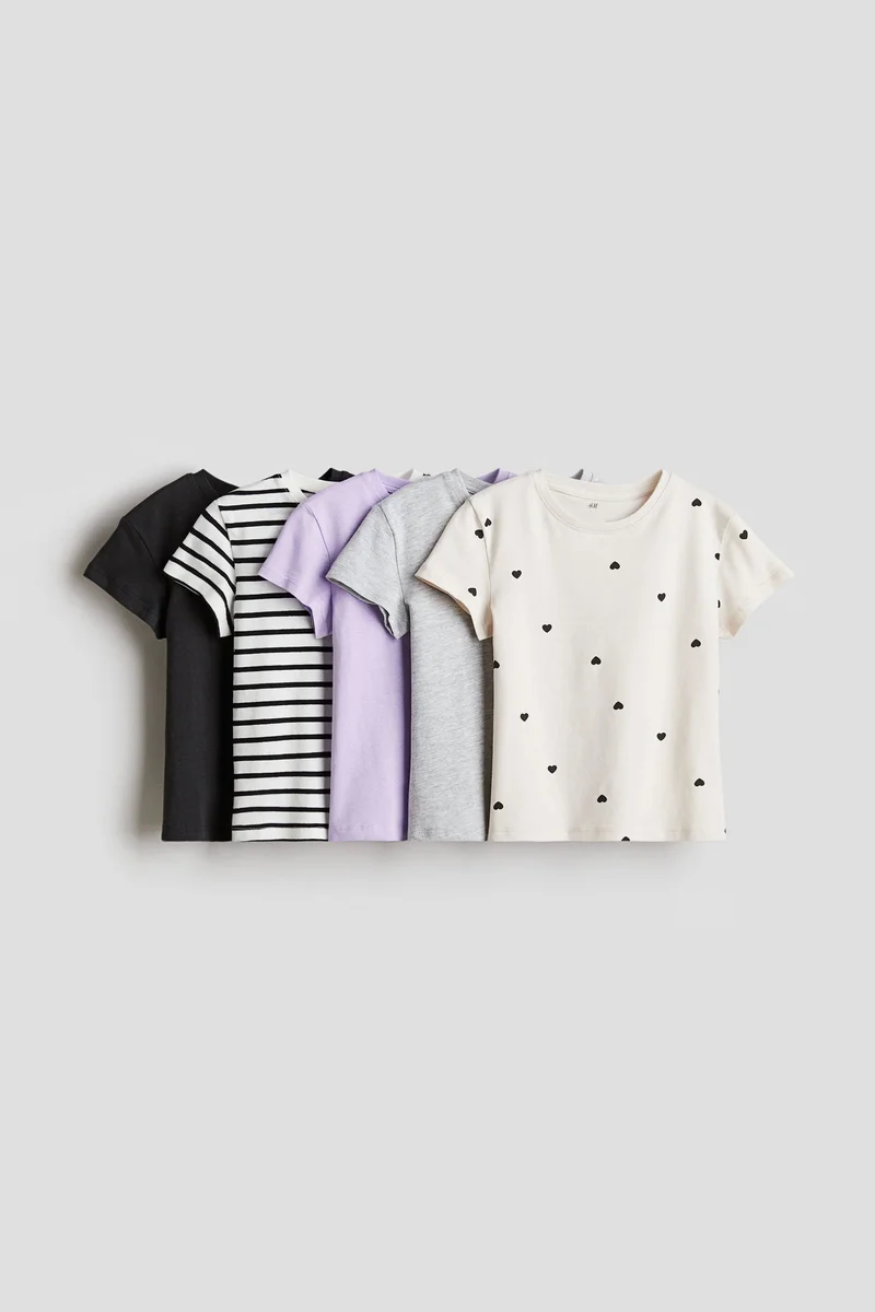 H&M 5-pack cotton T-shirts