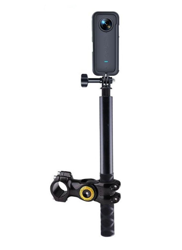 Generic - Motorcycle Bicycle Mount Camera Holder Handlebar Bracket Stand Invisible Monopod For Insta360 One X2/x3 Selfie Stick Accessories - Image 1