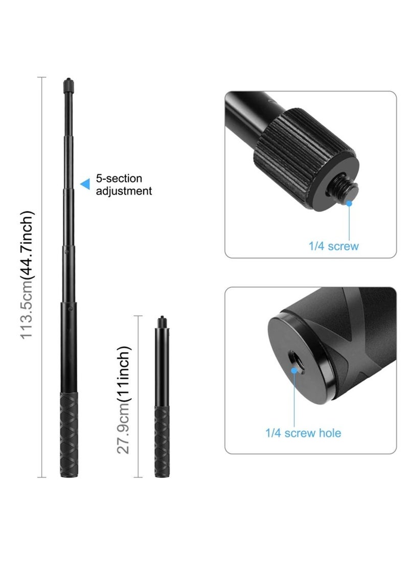 Generic - Motorcycle Bicycle Mount Camera Holder Handlebar Bracket Stand Invisible Monopod For Insta360 One X2/x3 Selfie Stick Accessories - Image 1