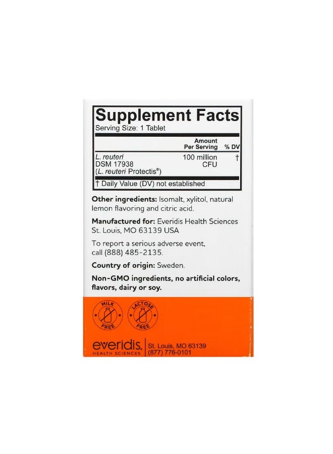 BioGaia Probiotic Supplement Lemon 30 Chewable Tablets - Image 2