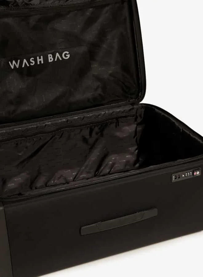 وايف Textured Softcase Luggage Trolley Bag with Retractable Handle