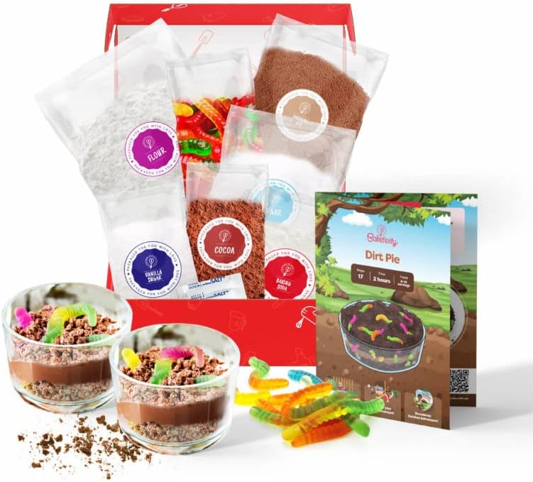 Baketivity Dirt Pie Kids Baking Kit | Delicious Chocolate Cake Kids Baking Set for Girls & Boys | Baking Set for Kids with Pre-Measured Ingredients | Perfect Family Gifts for Cooking Lovers Ages 6-12 - Image 1