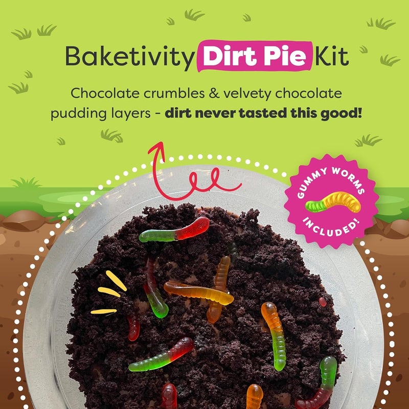 Baketivity Dirt Pie Kids Baking Kit | Delicious Chocolate Cake Kids Baking Set for Girls & Boys | Baking Set for Kids with Pre-Measured Ingredients | Perfect Family Gifts for Cooking Lovers Ages 6-12 - Image 2