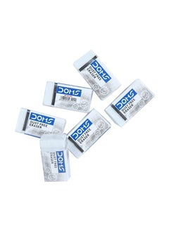 DOMS 6-Piece Dust Free Erasers White  - Image 2