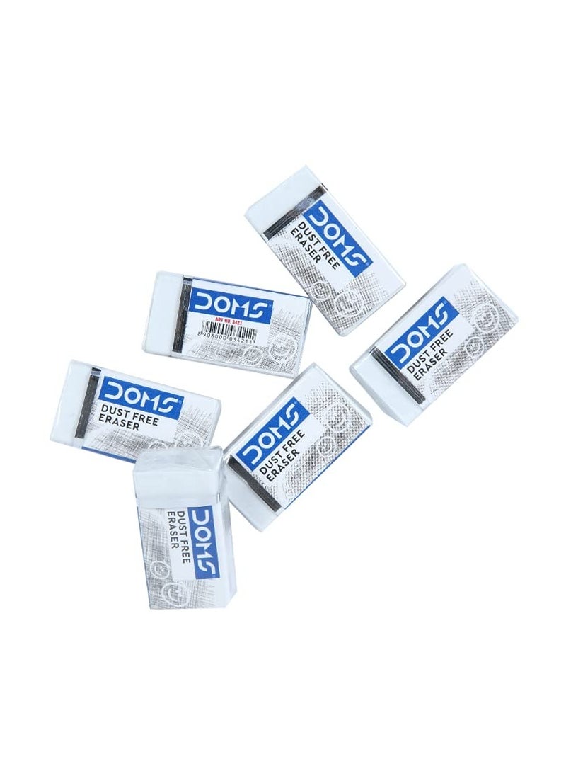 DOMS ممحاة خالية من الغبار، 6 قطع، بيضاء  - Image 2