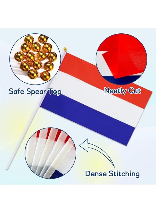 10 Pcs Netherlands Hand Flags —21CM Double-Sided Mini Stick Flags for Party & FIFA World Cup 2026 Decor - Image 2