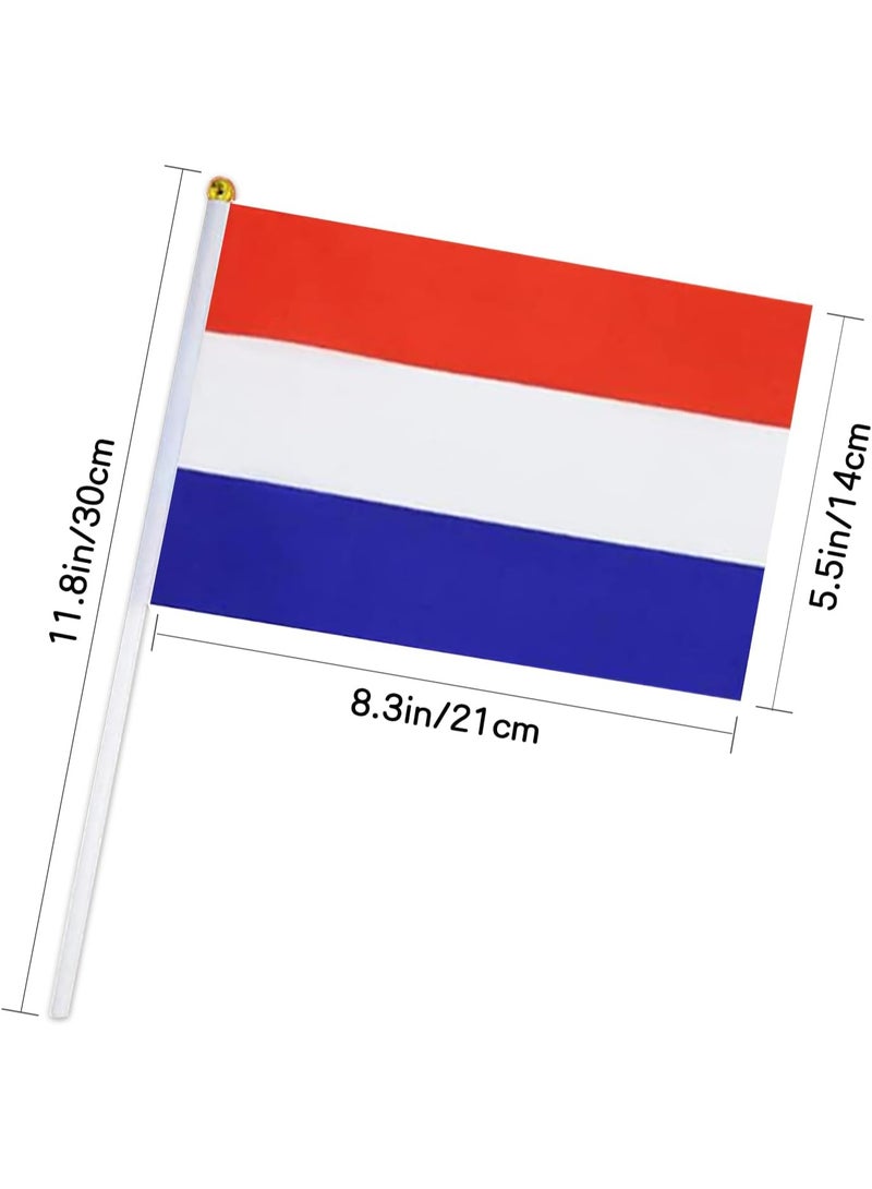 10 Pcs Netherlands Hand Flags —21CM Double-Sided Mini Stick Flags for Party & FIFA World Cup 2026 Decor - Image 3
