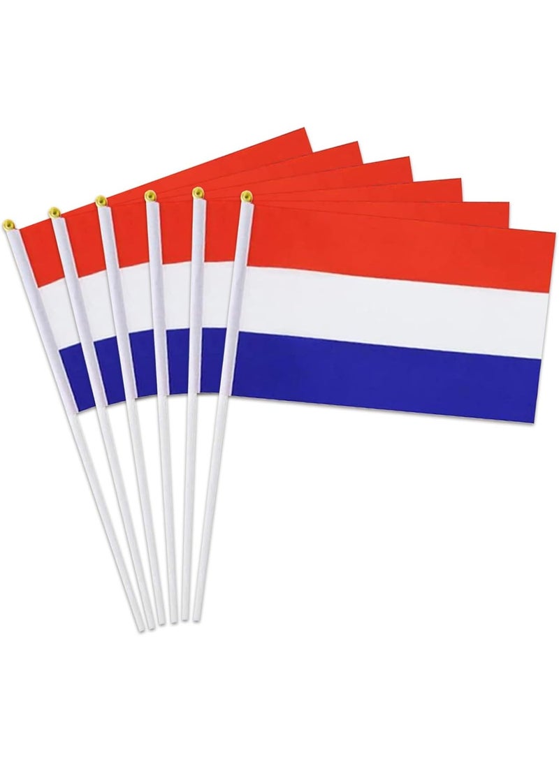 10 Pcs Netherlands Hand Flags —21CM Double-Sided Mini Stick Flags for Party & FIFA World Cup 2026 Decor - Image 1