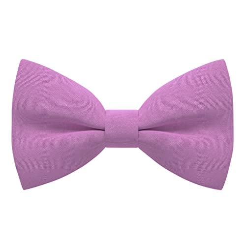 Bow Tie House Men's Classic Pre-Tied Bow Tie Formal Solid Tuxedo (Large, Lilac Chiffon) - Image 1