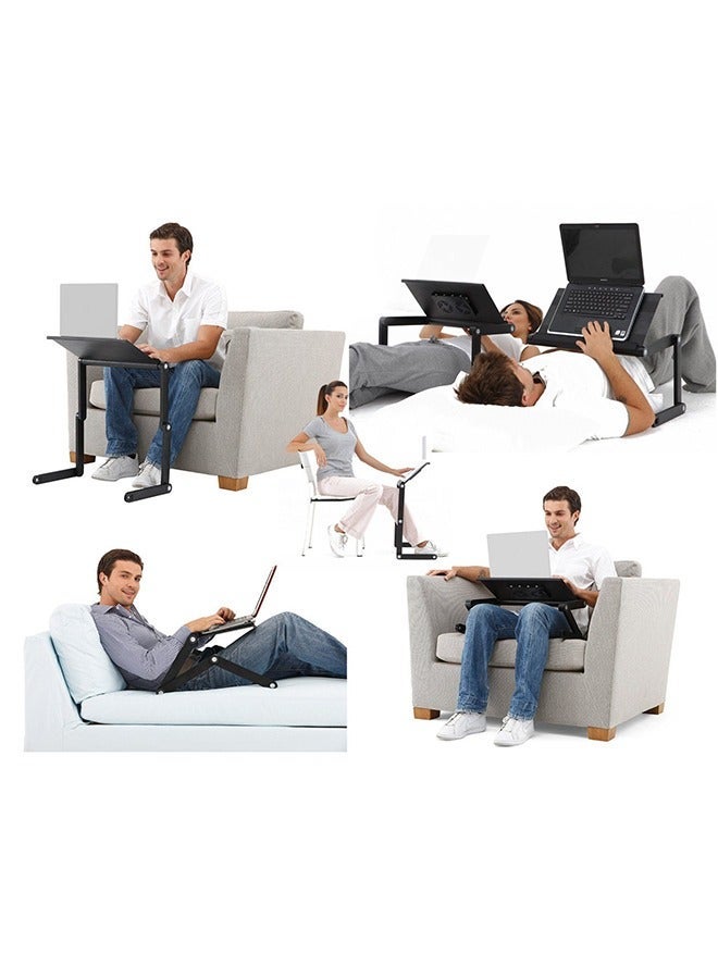 Generic Folding Lap Desk, Portable Wood Black Laptop Bed Desk Lap Desk, for Working Reading Writing, Eating, Watching Movies for Bed Sofa Couch Floor  - Image 4