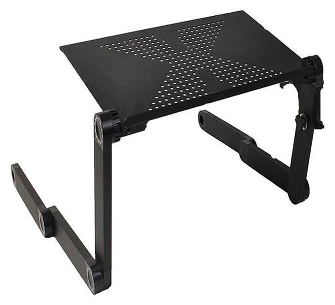 Folding Lap Desk, Portable Black Laptop Bed Desk Lap Desk, for Working Reading Writing, Eating, Watching Movies for Bed Sofa Couch Floor - Image 1