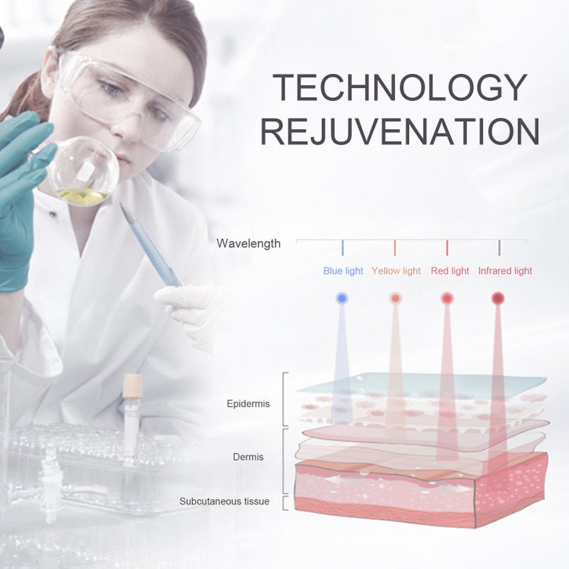 Foldable Beauty Instrument: 7 Nano-Technology Light Waves - High-Precision Photodynamic Lamp Beads Spectrometer for Home, Beauty Salon, Dermatology Use - Image 5