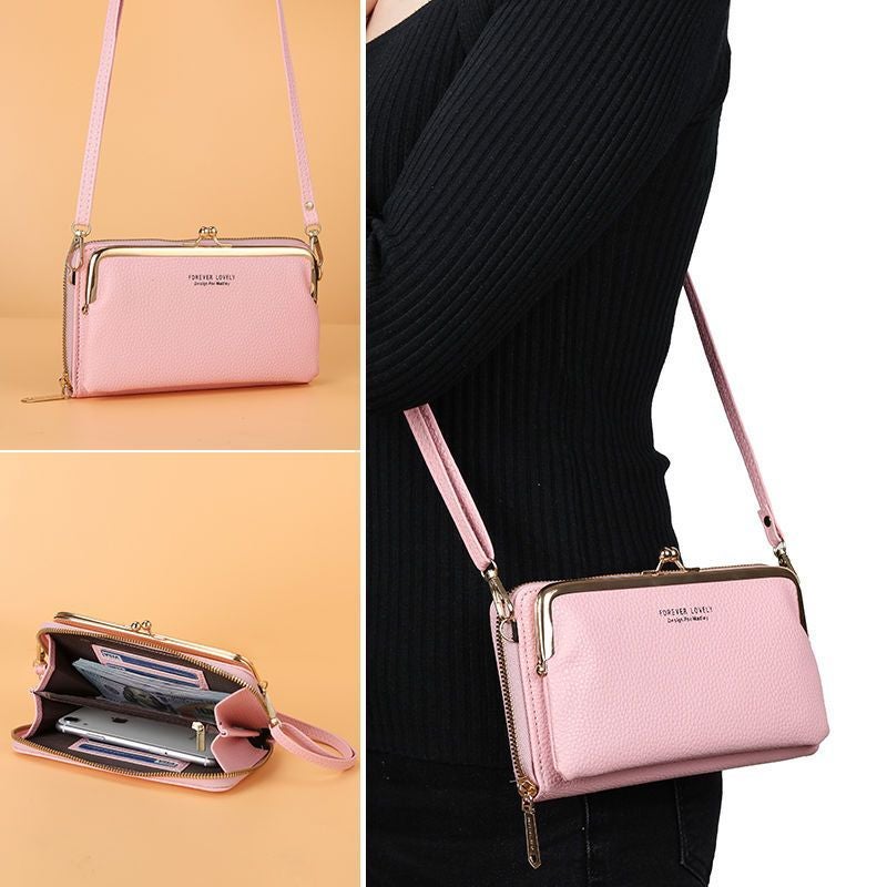 Multifunctional Solid Color PU Leather Wallet, RFID Blocking Design Portable Daily Storage Purse for Cards Cash Coin Business Use - Image 1