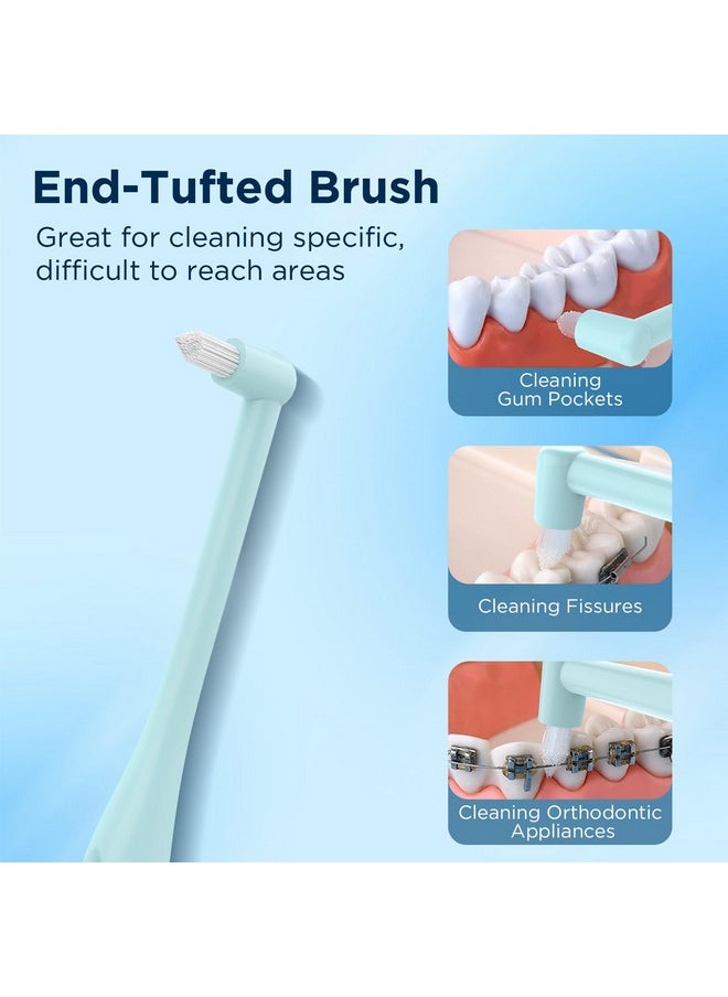 Fremouth Fremouth End Tuft Toothbrush with Covers, Small Head for Hard-to-Reach Areas, Orthodontic Toothbrush for Braces, Soft Bristles for Adults, Individually Wrapped, 6-Pack  - Image 2
