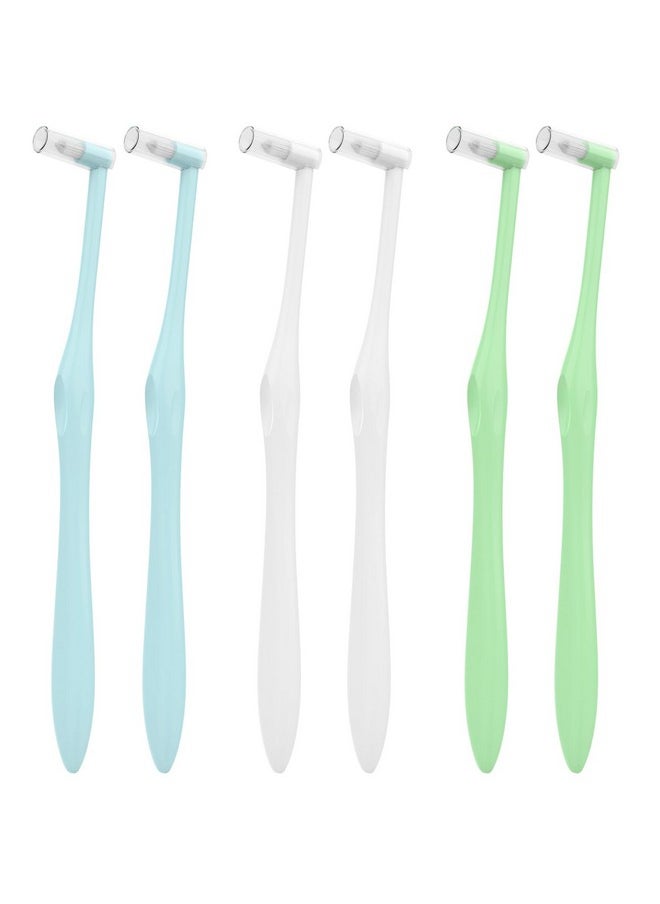 Fremouth Fremouth End Tuft Toothbrush with Covers, Small Head for Hard-to-Reach Areas, Orthodontic Toothbrush for Braces, Soft Bristles for Adults, Individually Wrapped, 6-Pack  - Image 1