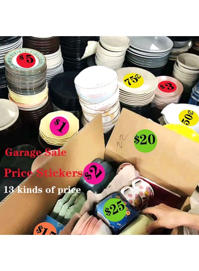 wootile 1 Inch Price Stickers Yard Garage Sale Price Stickers -Preprinted Price Tags Labels Sale Labels Adhesive Pre-Printed Pricing Stickers Flea Market Sticker For Yard Garage Fle Market Sale 540Pcs  - Image 2