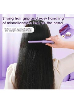 SUPREMIUM Hair Straightener Brush Mini Straightener 2-in-1 Straightening Brush | Portable Wireless Hair Straightener with 3 Adjustable Temperatures | Ceramic Beard Straightener Comb | Travel-Friendly  - Image 2