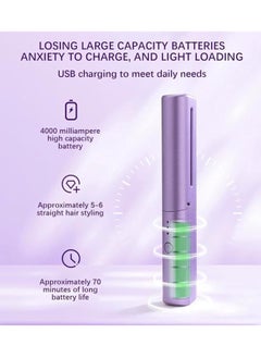 SUPREMIUM Hair Straightener Brush Mini Straightener 2-in-1 Straightening Brush | Portable Wireless Hair Straightener with 3 Adjustable Temperatures | Ceramic Beard Straightener Comb | Travel-Friendly  - Image 3