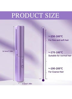 SUPREMIUM Hair Straightener Brush Mini Straightener 2-in-1 Straightening Brush | Portable Wireless Hair Straightener with 3 Adjustable Temperatures | Ceramic Beard Straightener Comb | Travel-Friendly  - Image 5