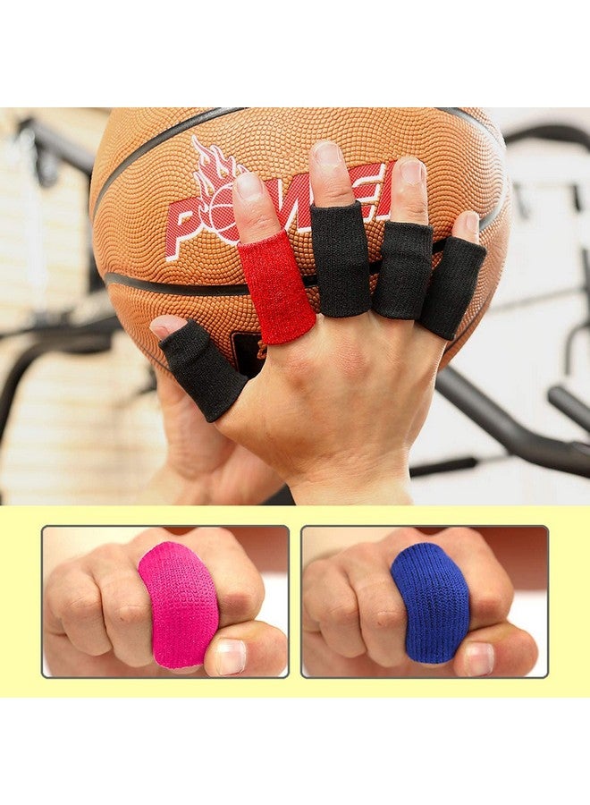 serveuttam 10 pieces Summer Finger Sleeves Sport Elastic Arthritis Trigger Braces Knuckle Compression Protector Prevent Calluses (Black) - Image 5