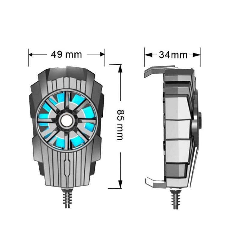 Universal Phone Cooling Fan For 4 To 7 4 Inch Mobile Black - Image 2
