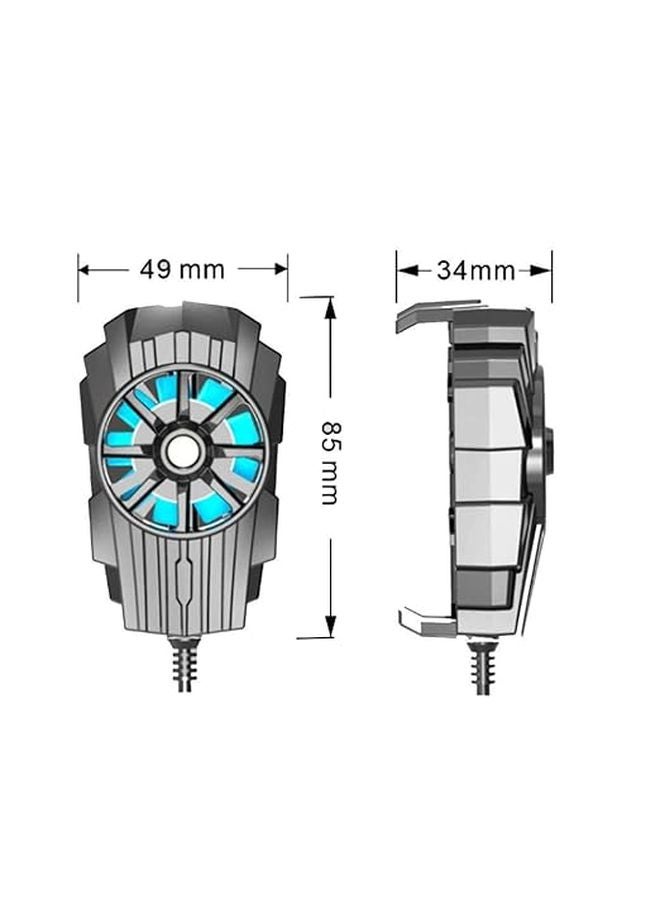 Universal Phone Cooling Fan For 4 To 7 4 Inch Mobile Black - Image 1
