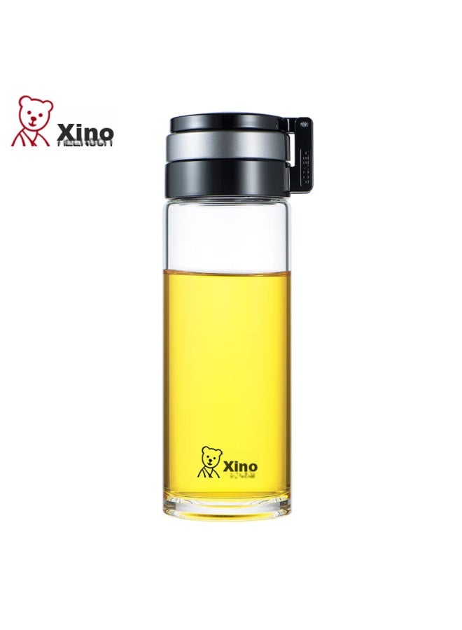Heenoor Xino Single-layer Glass Cup, Large Capacity, Portable, With Handle, Sports Water Bottle For Men, Filtered Tea Cup, Xn-6075, 480ml - Image 1