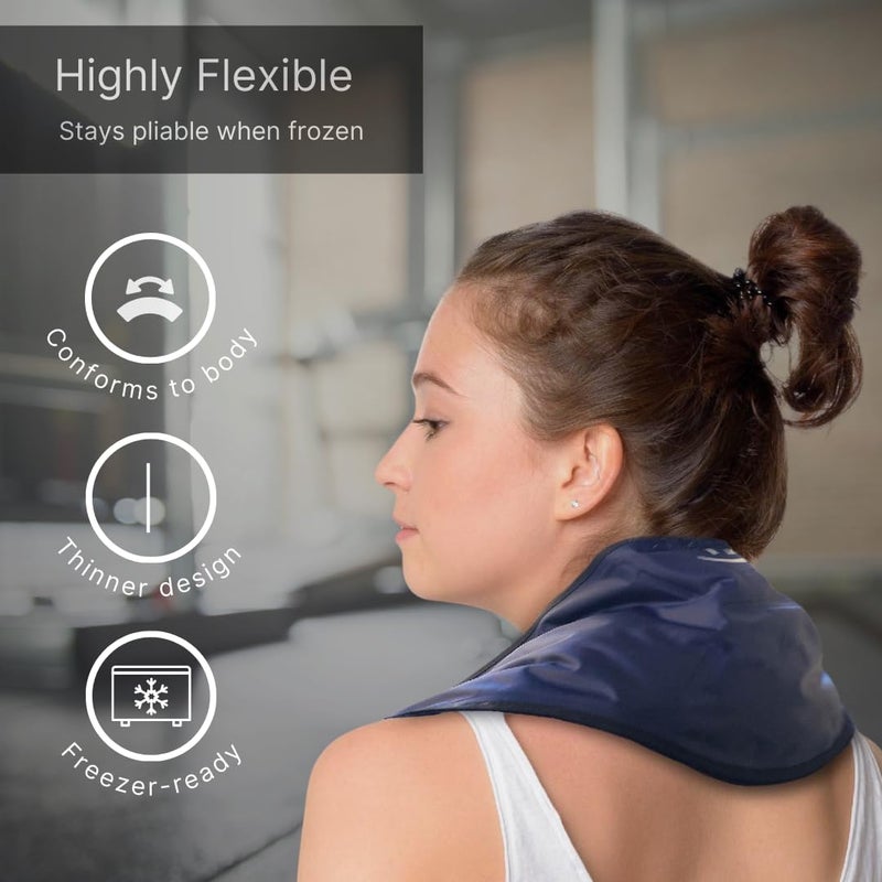NatraCure FlexiKold Gel Neck Ice Pack (23" X 8" X 5") - Reusable Cold Pack Compress (Therapy for Pain, Injuries of Neck, Lower Back, Shoulder, wrap Around Knee, Foot, Thigh, Elbow) - A6301-COLD - Image 3