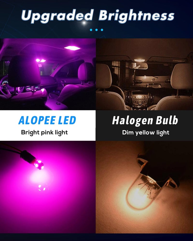 Alopee 30 Pack 194 Led Light Bulb Purple DC 12V 193 Led Bulb 5050 5SMD Replacement for T10 158 168 198 W5W 2825 Car License Plate Door Courtesy Step Lights - Image 5