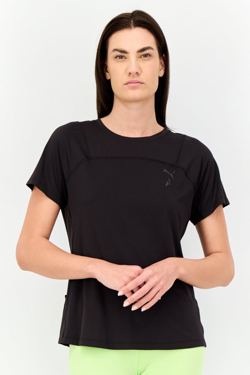 PUMA Women Sportswear Fit Short Sleeves Training Top, Black - Image 1