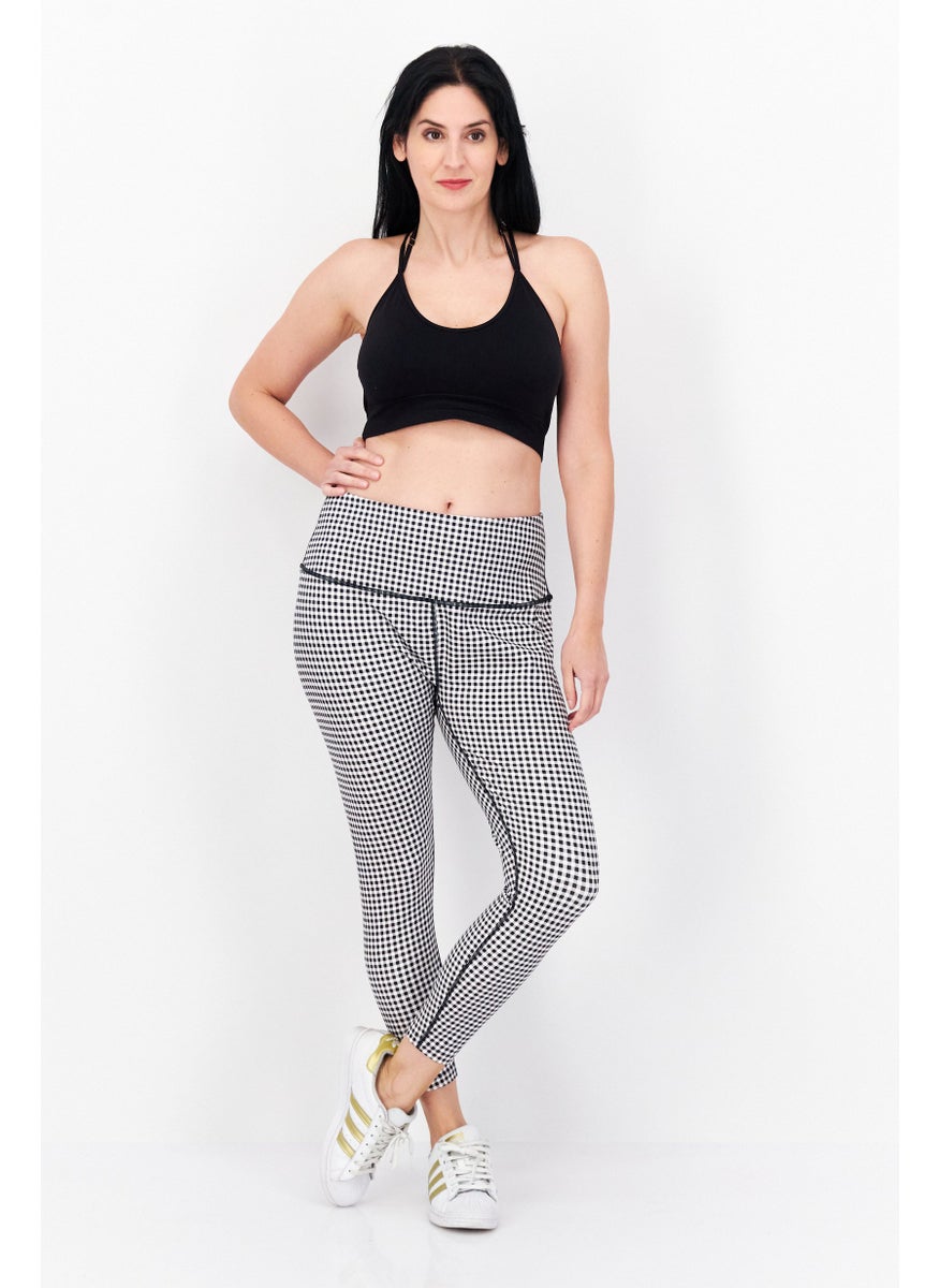 Eddie Bauer - Women Checkered Leggings, Black Combo - Image 1