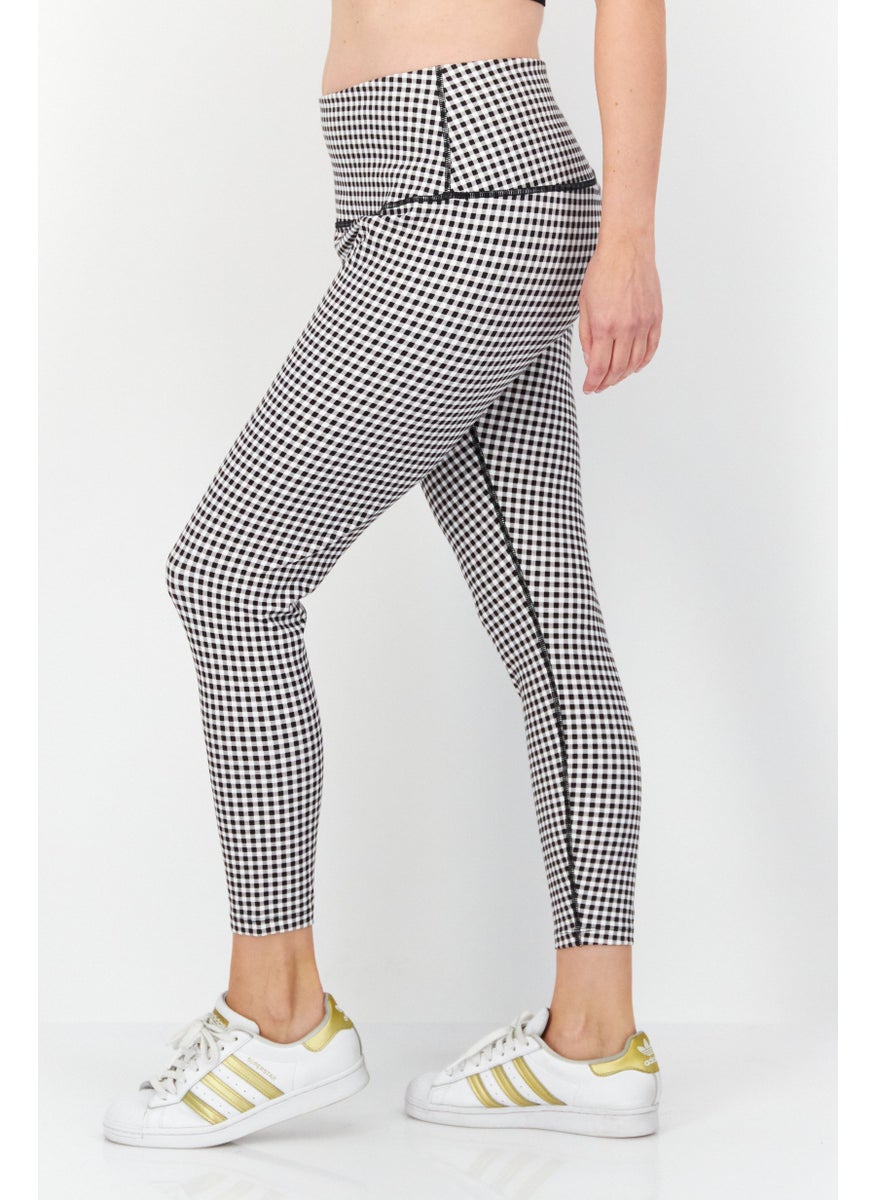 Eddie Bauer - Women Checkered Leggings, Black Combo - Image 1