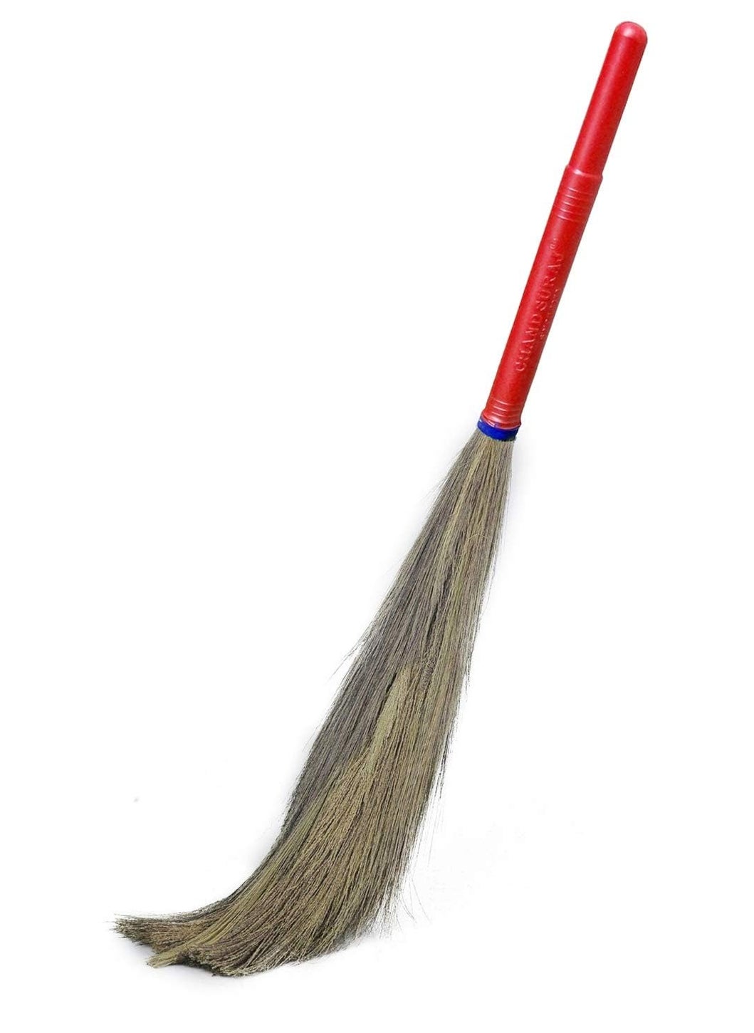 CHAND SURAJ CHAND SURAJ Raver Grass Broom Stick Phool Jhadu for Floor Cleaning with Plastic Handle Multicolour 43 inches Long 1 Hard Floor  - Image 1