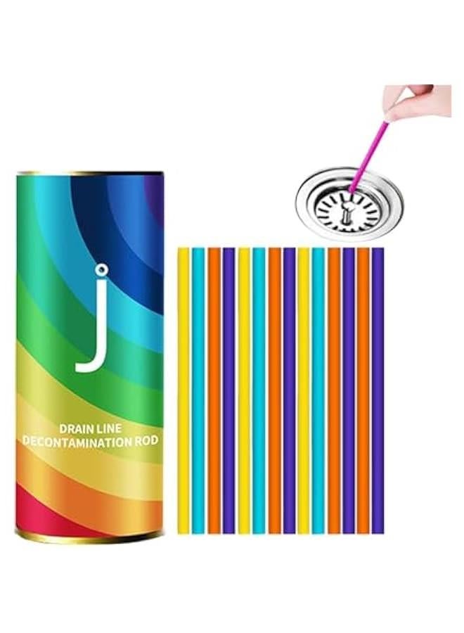 14 Drain Cleaning Stick, Kitchen Sink Drain Cleaner Sticks, Bathroom Sink Cleaner and Deodorizer, Drain Cleaning Sticks Set, Toilet Drain Cleaner Stick, Sink Drain Deodorizer Sticks - Image 1