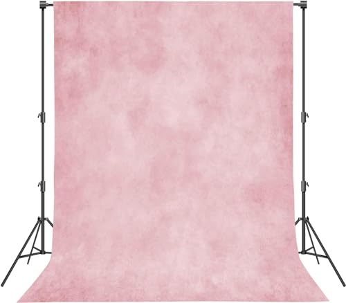 Haboke Abstract Pink 8x12ft Professional Photography Backdrop for Adult Portrait Photo Props Booth Background Photoshoot Studio with Thick Ployester Fabric Roller Pocket on Top - Image 1
