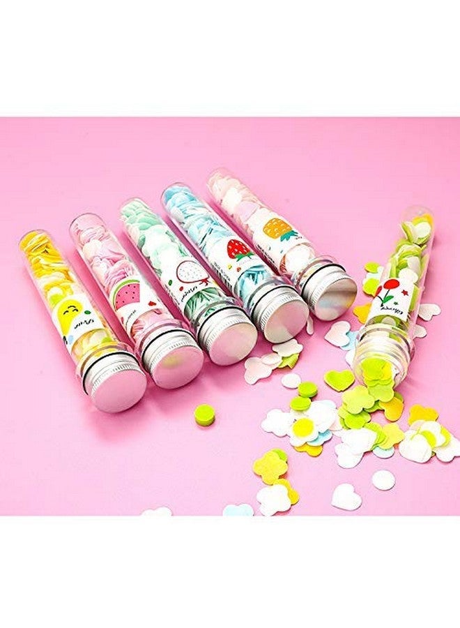 SUNISA Travel Soft Paper Soap Flower Design Tube Shape Bottle (Assorted/Multicolor Colour) 5Pcs - Image 3