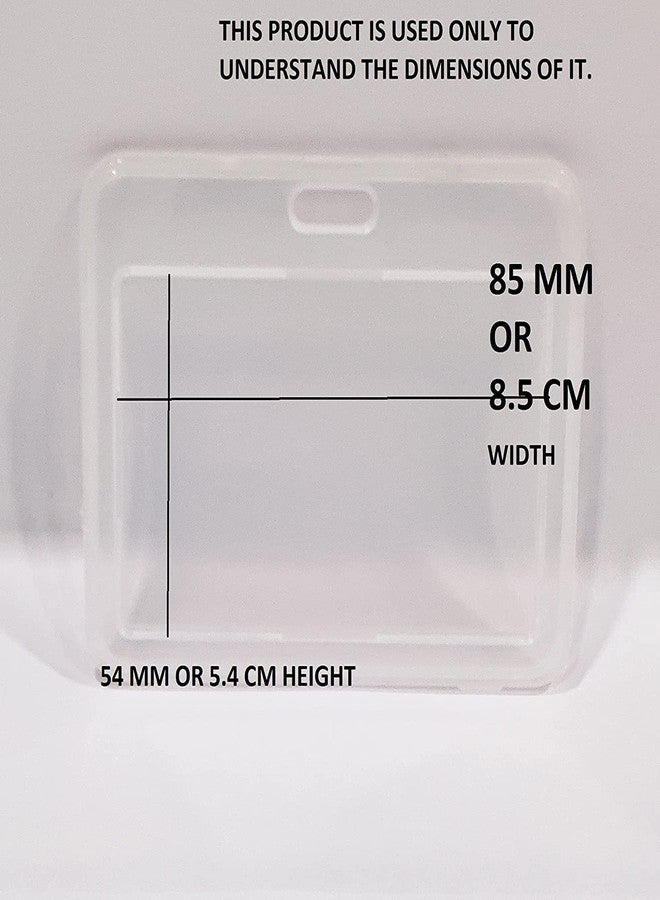 JSMSH Plastic ID Card Holder for Office and School use Locking Style (Pack of 5, Horizontal, Transparent) - Image 4