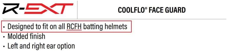 Rawlings | R-EXT COOLFLO Batting Helmet Face Guard | Fits All COOLFLO (RCFH) Helmet Models | LHB & RHB Options | Multiple Colors - Image 3