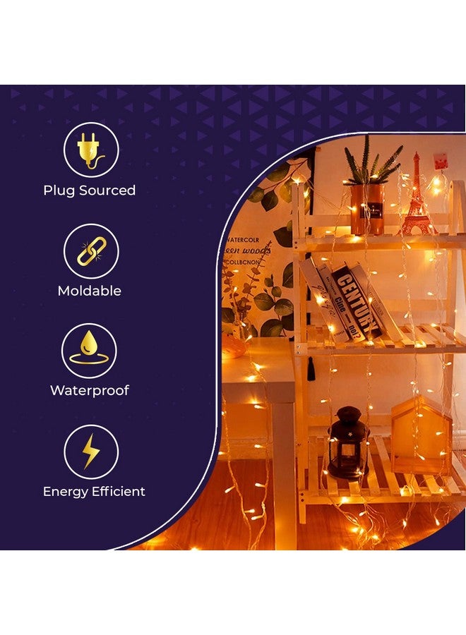 Lexton 40 LED Power Pixel Serial String/Fairy Light | Plug Sourced | Suitable for Home & Outdoor Decoration, Diwali, Christmas, Ramadan, Wedding, Party, Festival (Pack of 20, Orange) - Image 4