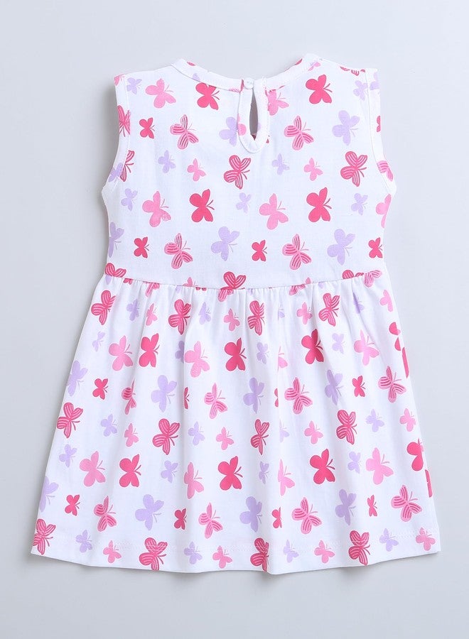 BUMZEE White Girls Sleeveless Frock Age - 6-12 Months (Peb9174C-wht) - Image 2