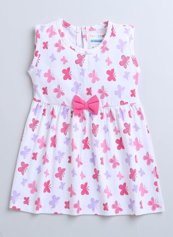 BUMZEE White Girls Sleeveless Frock Age - 6-12 Months (Peb9174C-wht) - Image 4