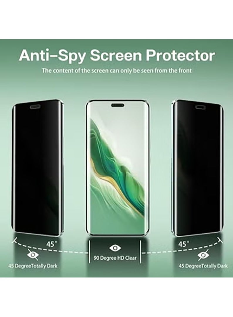 1 Pack Privacy Screen Protector Compatible with honor x9c,Privacy Tempered Glass Screen Protector Anti-Peep Full Coverage Anti Spy Tempered Glass Film Privacy Protector - Image 2