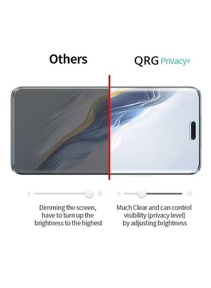 1 Pack Privacy Screen Protector Compatible with honor x9c,Privacy Tempered Glass Screen Protector Anti-Peep Full Coverage Anti Spy Tempered Glass Film Privacy Protector - Image 5