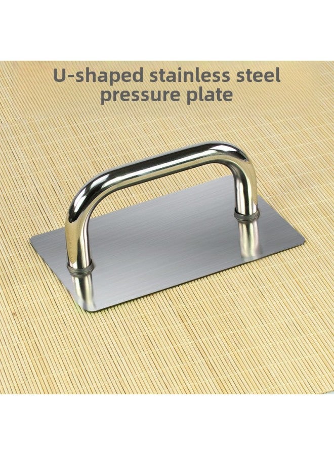 Y25E HomEmadE DonkEy HidE GElatin CakE PrEssurE PlatE FlattEnEr Solid Mold ToffEE Board SnowflakE Crisp HandmadE Fondant Sugar PrEssing Board-Specifications:U-shaped Stainless Steel Plate-Color:Default - Image 1